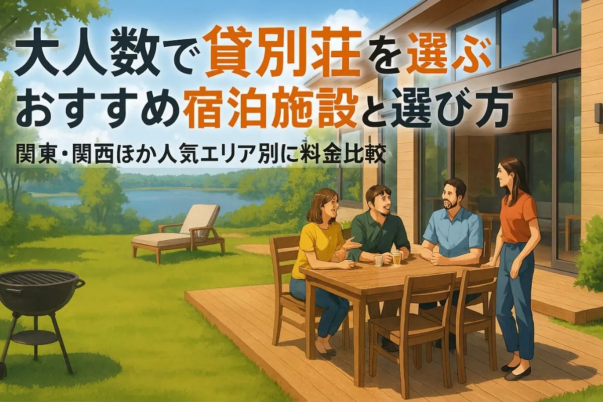 大人数で貸別荘を選ぶおすすめ宿泊施設と選び方|関東関西ほか人気エリア別料金比較ガイド